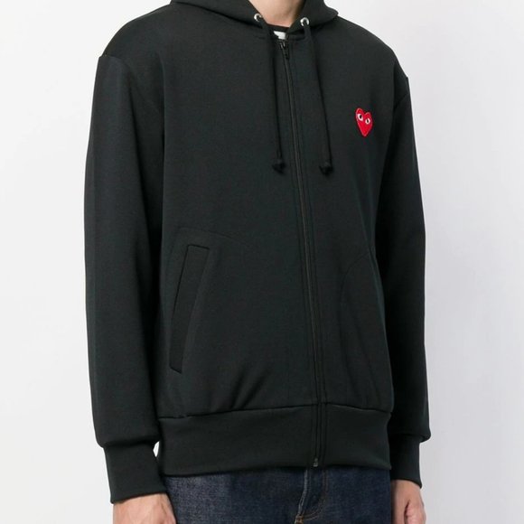 🔥 Comme des Garçons PLAY Zip Up Hoodie XL - Picture 3 of 10
